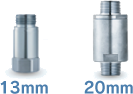 13mmと20mmのサイズ