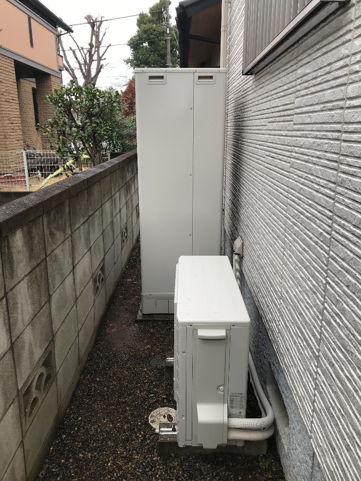 千葉県鎌ケ谷市東初富エコキュート交換工事S様