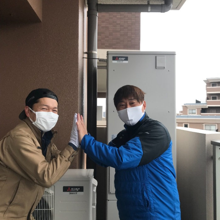 三菱SRT-HPT37W1から三菱エコキュートSRT-S375 ｜エコキュート交換工事｜千葉県流山市西初石｜マンション｜ミオカステーロ初石