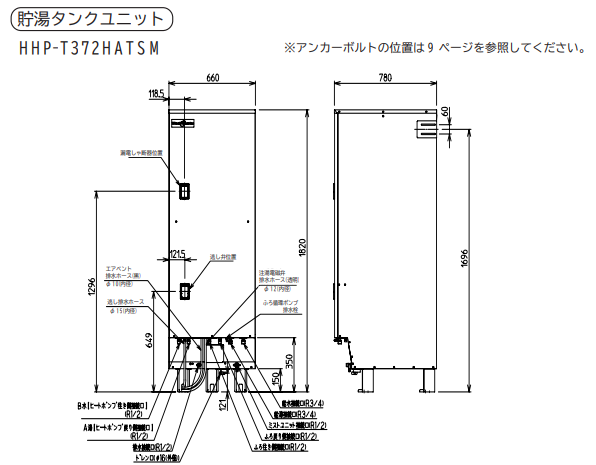 ハウステックのHHP-374HATSMからエコキュート交換、修理、取替えをご検討の方へ