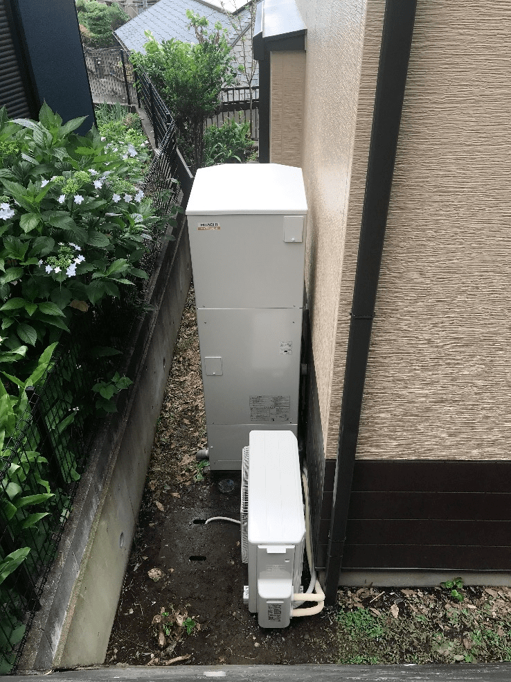 岡山県都窪郡早島町矢尾エコキュート交換工事F様
