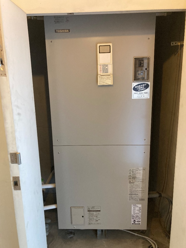 東芝電気温水器HPL-TF467RMAUからコロナ電気温水器UWH-37X1N2U｜エコキュート交換工事｜東京都大田区中央｜マンション｜ネオハイツベルビュ