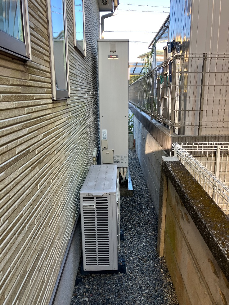 三菱エコキュートSRT-W43Zから三菱エコキュートSRT-S436UZ｜エコキュート交換工事｜神奈川県平塚市岡崎