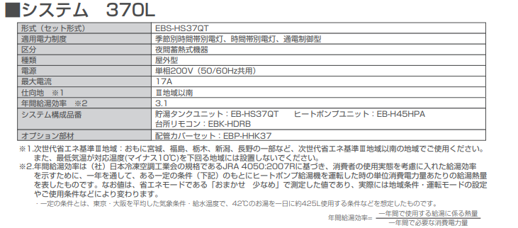 サンデンEBS-HS37QTからエコキュート交換、修理、取替えをご検討の方へ