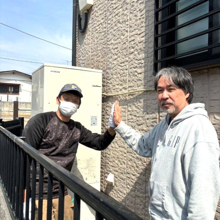 パナソニックエコキュートHE-K46AQPから日立エコキュートBHP-FG37WU｜エコキュート交換工事｜群馬県渋川市渋川｜