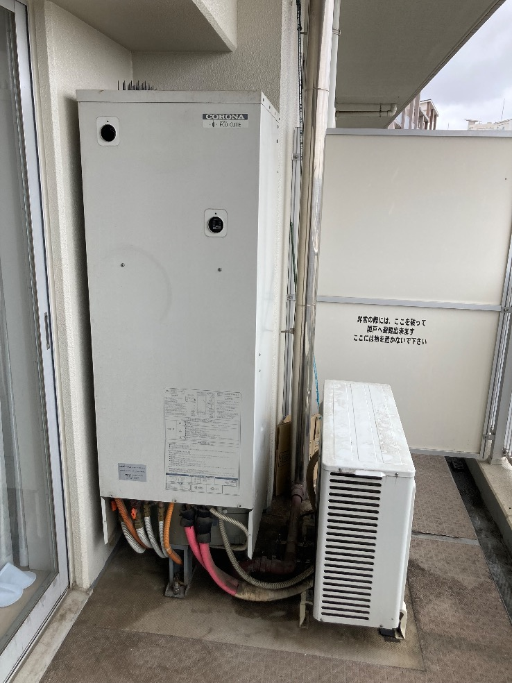 コロナエコキュートCTU-H3014Aから三菱エコキュートSRT-S376｜エコキュート交換工事｜東京都足立区新田｜マンション｜グランスイートハートアイランド 