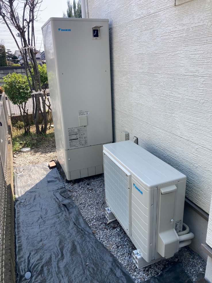 長府エコキュートEHP-3737GPXHからダイキンエコキュートEQA37YFV｜エコキュート交換工事｜栃木県小山市城北｜