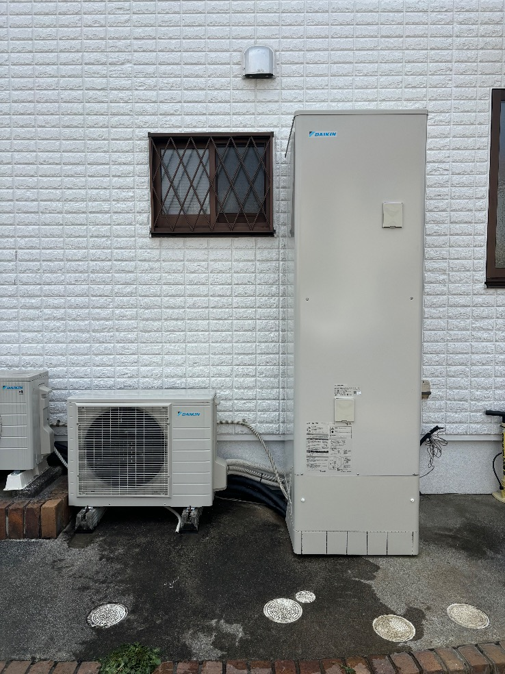 ダイキンエコキュートTUN46LFVから三菱エコキュートEQA46YFV｜エコキュート交換工事｜埼玉県蓮田市藤ノ木