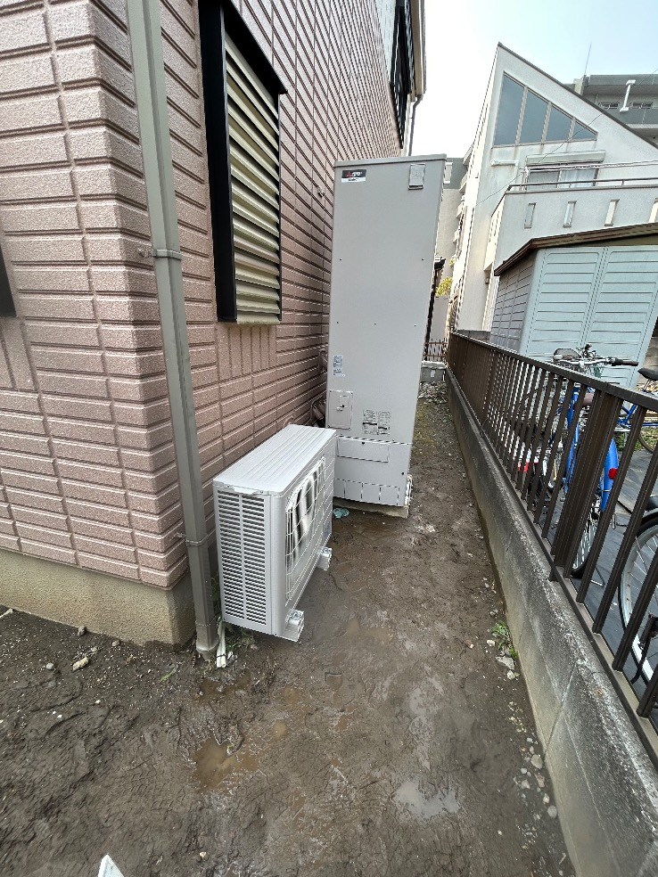 三菱エコキュートSRT-HPT55WUX6から三菱エコキュートSRT-S466U｜エコキュート交換工事｜神奈川県横浜市港北区大曽根