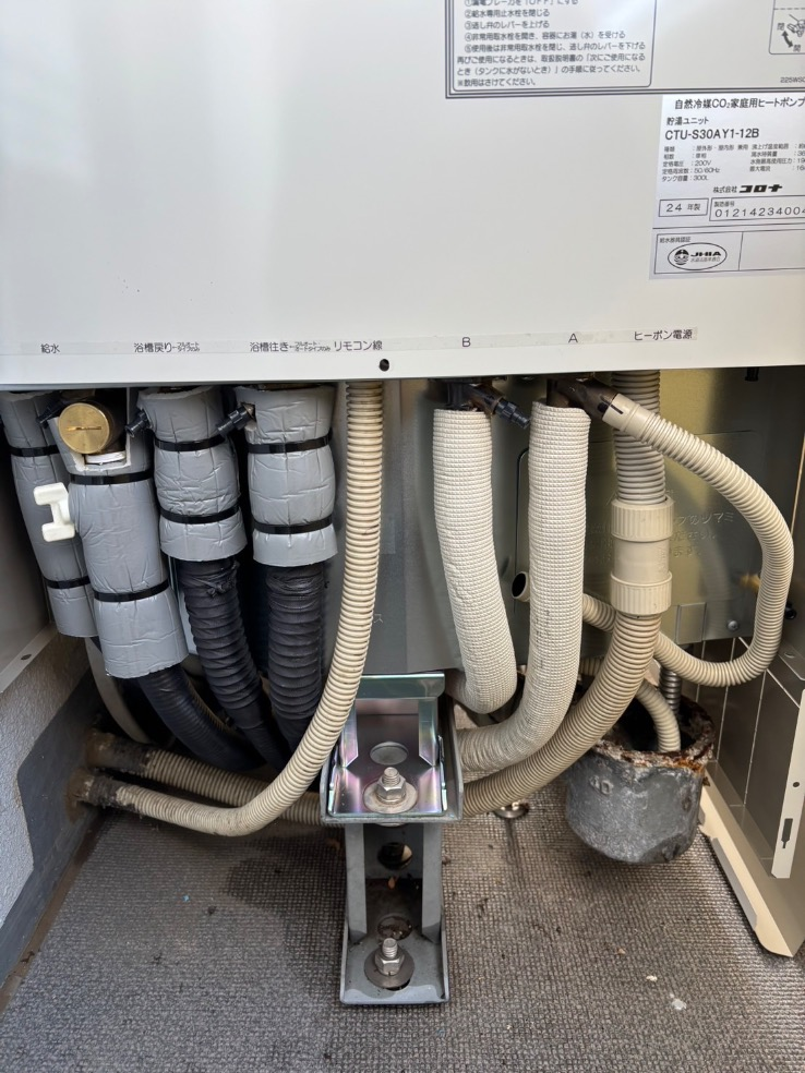 コロナエコキュートCTU-H3014AMからコロナエコキュートCHP-S30AY1-12B｜エコキュート交換工事｜千葉県白井市笹塚｜マンション｜プリスタ