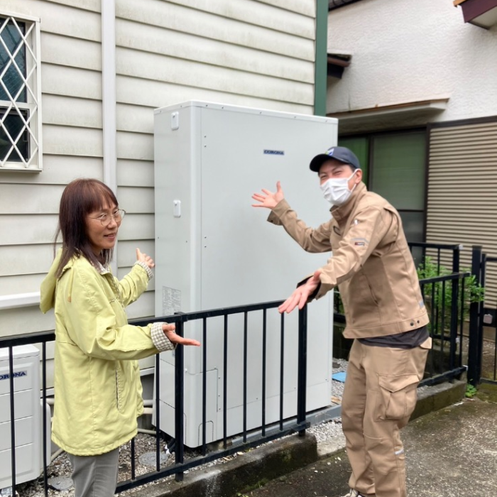 日立エコキュートBHP-FS37LDからコロナエコキュートCHP-E372AZ1｜エコキュート交換工事｜神奈川県南足柄市生駒