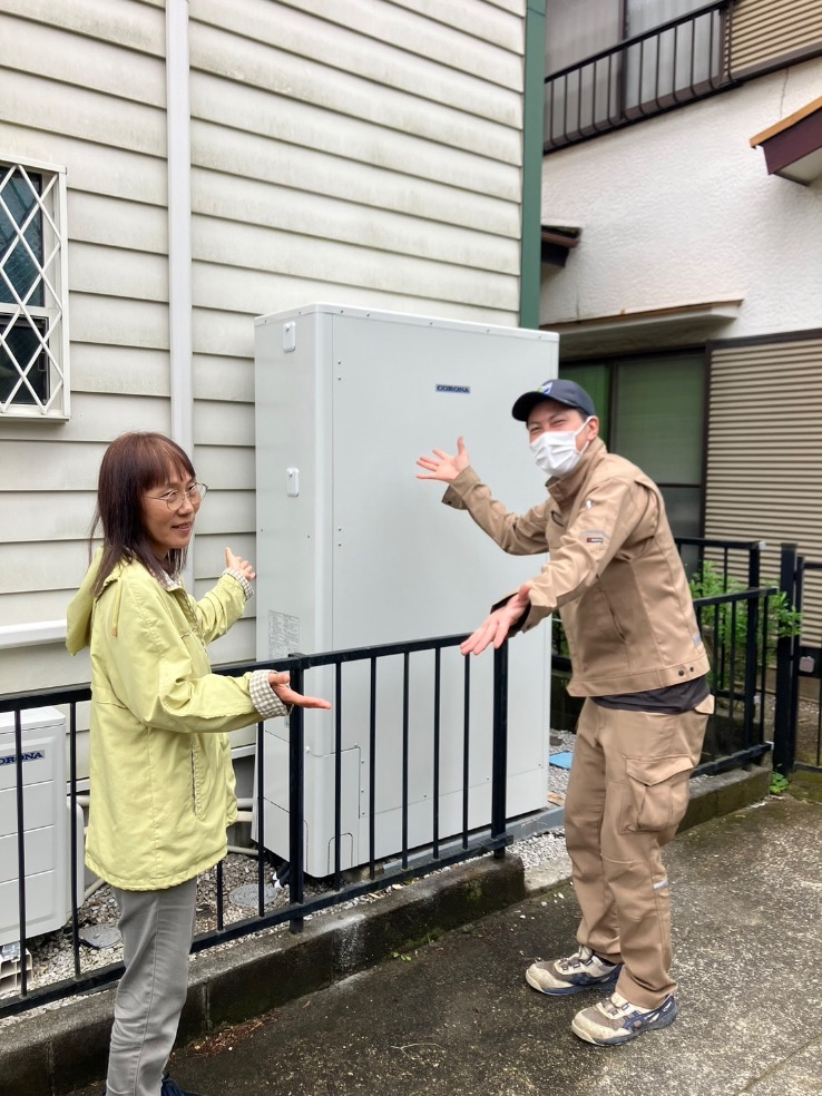 日立エコキュートBHP-FS37LDからコロナエコキュートCHP-E372AZ1｜エコキュート交換工事｜神奈川県南足柄市生駒