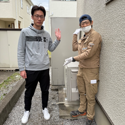 三菱エコキュートSRT-HPT37W4から三菱エコキュートSRT-S376｜エコキュート交換工事｜茨城県結城市結城｜石井工務店
