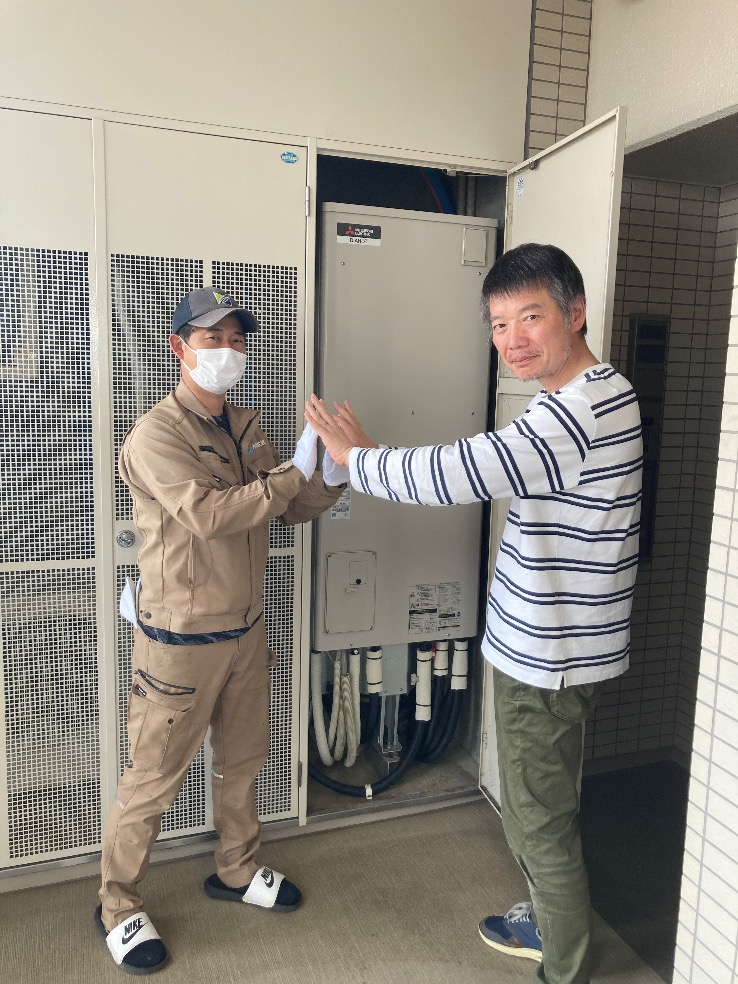 三菱エコキュートSRT-HPT30WD3から三菱エコキュートSRT-W306D-2｜エコキュート交換工事｜茨城県取手市取手｜マンション｜BELISTAタワー取手駅前
