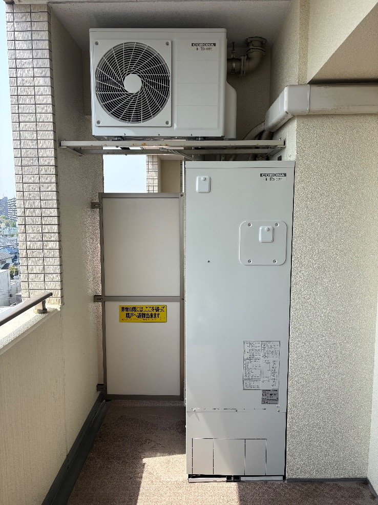 コロナエコキュートCTU-H301AからコロナエコキュートCHP-S30AY1-12B｜エコキュート交換工事｜埼玉県さいたま市桜区西堀｜マンション｜プラウド中浦和