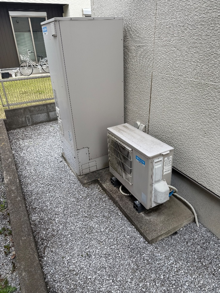 三菱エコキュートSRT-HPT37W4から三菱エコキュートSRT-S376｜エコキュート交換工事｜茨城県結城市結城｜石井工務店 