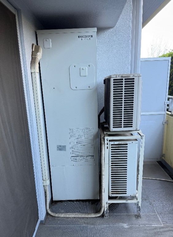コロナエコキュートCTU-H3014AMからコロナエコキュートCHP-S30AZ1-12｜エコキュート交換工事｜千葉県白井市笹塚｜マンション｜プリスタレジデンス