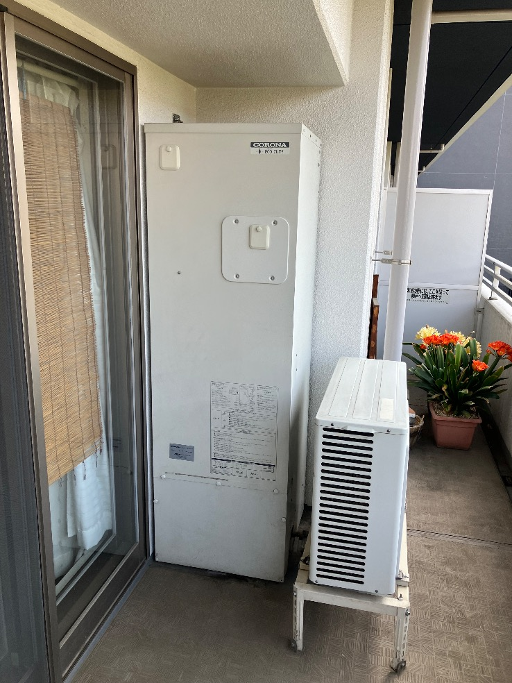コロナエコキュートCTU-H3014AMからコロナエコキュートCHP-S30AZ1-12｜エコキュート交換工事｜東京都昭島市松原町｜マンション｜グレイディア
