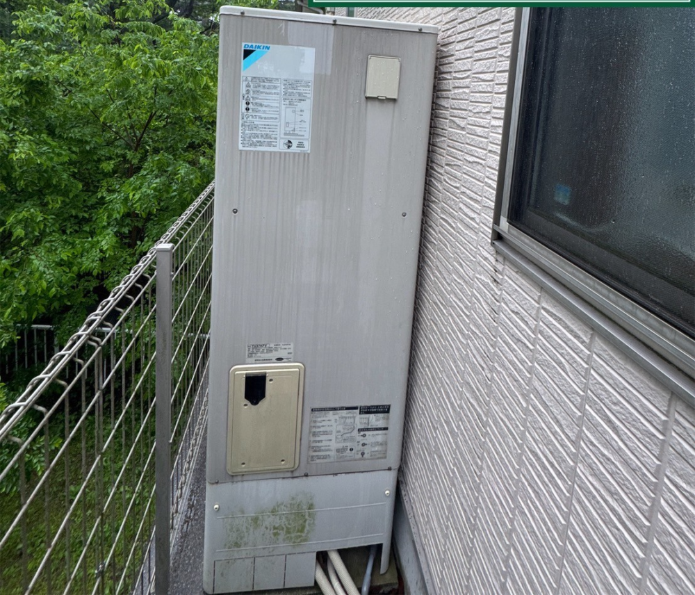 ダイキンエコキュートTU37KFVからダイキンエコキュートEQA46YFV｜エコキュート交換工事｜愛知県豊橋市草間町字東山｜
