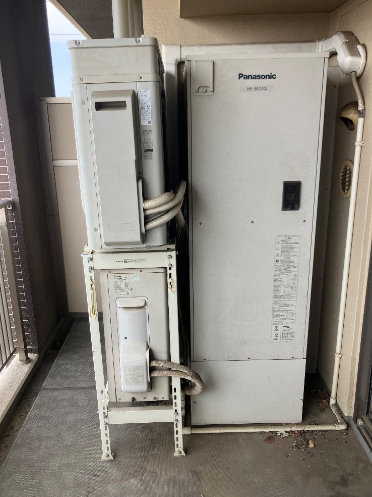 パナソニックエコキュートHE-30C4QからパナソニックエコキュートHE-C30LQS｜エコキュート交換工事｜千葉県流山市おおたかの森東｜マンション｜クリアヴィスタおおたかの森