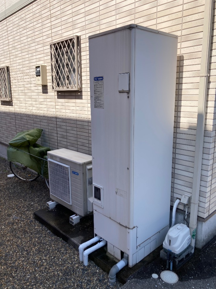 長府エコキュートET-3735GPXHから日立エコキュートBHP-FG37XU｜エコキュート交換工事｜千葉県市原市飯沼｜