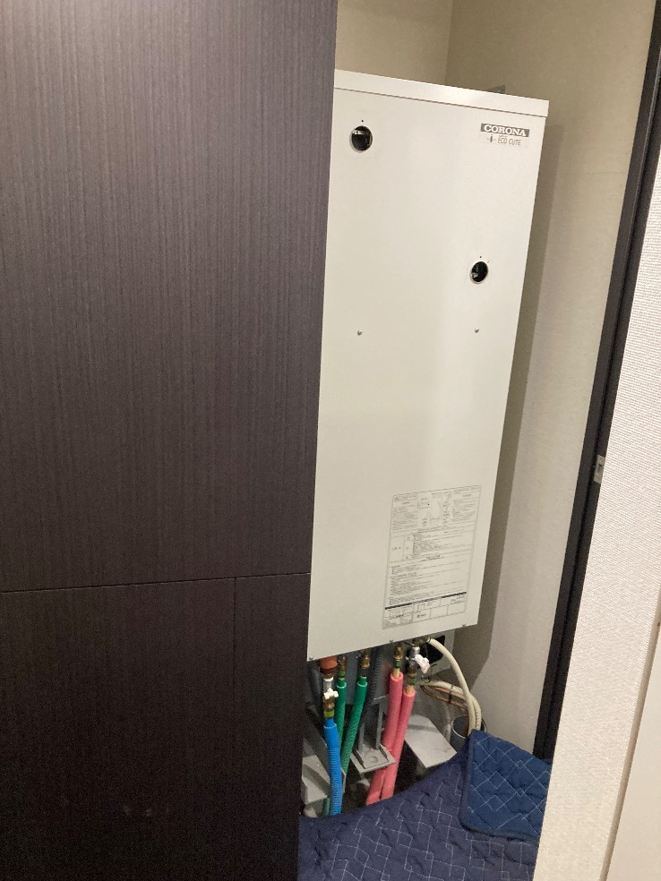 コロナエコキュートCTU-H3014A-2からコロナエコキュートCHP-S30AZ1-12｜エコキュート交換工事｜東京都江東区東雲｜マンション｜ビーコンタワーレジデンス 
