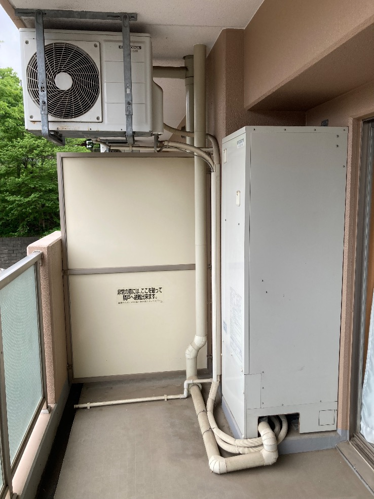 コロナエコキュートCHP-H3014AからコロナエコキュートCHP-S30AZ1-12｜エコキュート交換工事｜千葉県佐倉市鏑木町｜マンション｜エバーグリーンテラス佐倉