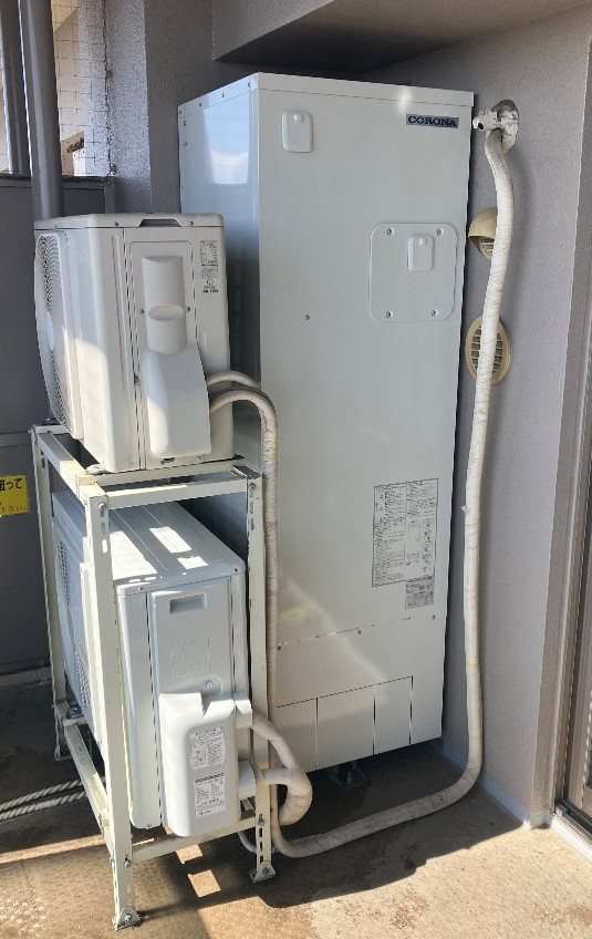 コロナエコキュートCTU-H3014AM-BLからコロナエコキュートCHP-S30AZ1-12｜エコキュート交換工事｜埼玉県さいたま市見沼区大和田町｜マンション｜ルネコンフォートレジデンス