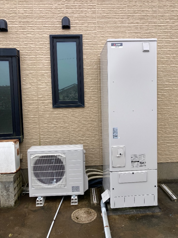 三菱エコキュートSRT-HPT46WX5から三菱エコキュートSRT-S466｜エコキュート交換工事｜茨城県鉾田市汲上｜