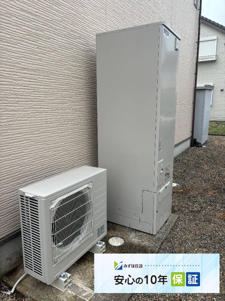 三菱エコキュートSRT-HPT37W1から三菱エコキュートSRT-S466｜エコキュート交換工事｜千葉県木更津市羽鳥野