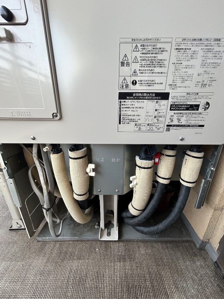 タカラエコキュートEC-3006KU-FANEから三菱エコキュートSRT-W306D-2-BS｜エコキュート交換工事｜神奈川県横浜市金沢区富岡東｜マンション｜テラス横浜富岡