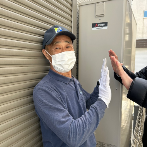 サンデンエコキュートEB-U37QTA6から三菱キュートSRT-S376UZ｜エコキュート交換工事｜東京都足立区江北｜