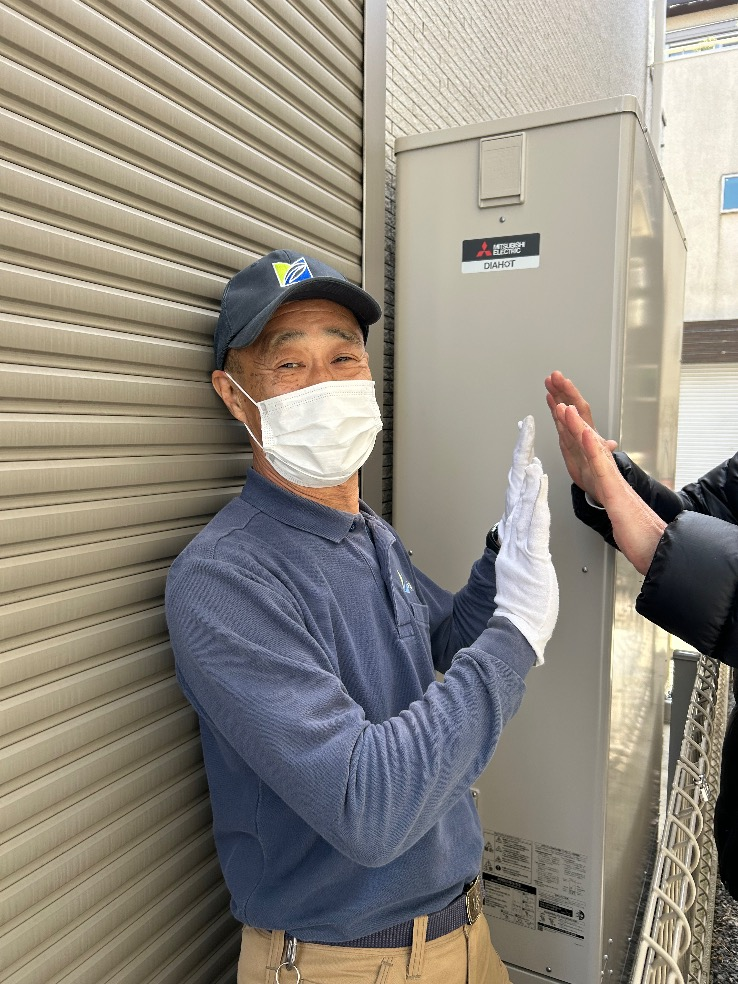 サンデンエコキュートEB-U37QTA6から三菱キュートSRT-S376UZ｜エコキュート交換工事｜東京都足立区江北｜