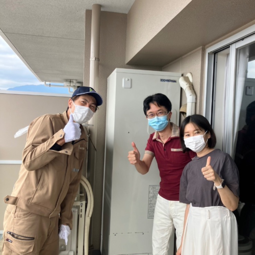 コロナエコキュートCTU-301D1A7-1からコロナエコキュートCHP-S30AZ1-12｜エコキュート交換工事｜神奈川県秦野市寿町｜マンション｜ザ・ヒルズ秦野レジデンス