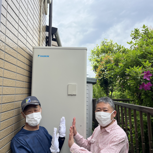 パナソニックエコキュートHE-K46BQからダイキンエコキュートEQA46YFV｜エコキュート交換工事｜栃木県宇都宮市下栗町