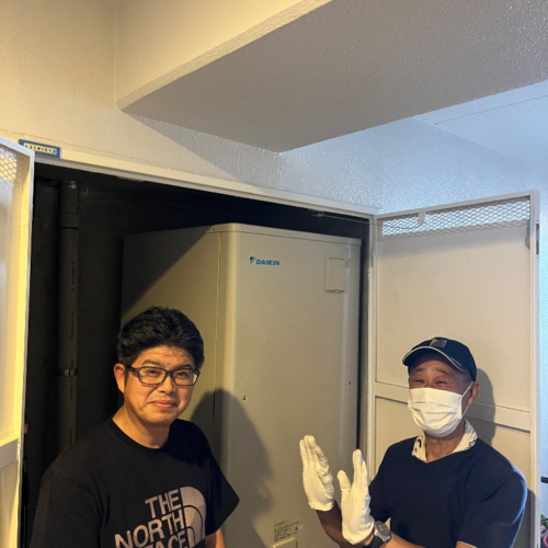 パナソニックエコキュートHE-30C4QMからダイキンエコキュートEQA37YFV｜エコキュート交換工事｜東京都江戸川区南葛西｜マンション｜グリーンホームズ南葛西イーライフ
