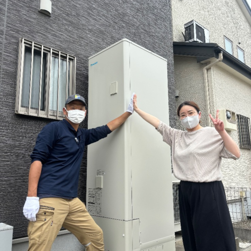 サンデンエコキュートEB-H37QTA3からダイキンエコキュートEQA46YFV｜エコキュート交換工事｜茨城県取手市藤代｜タカラレーベン