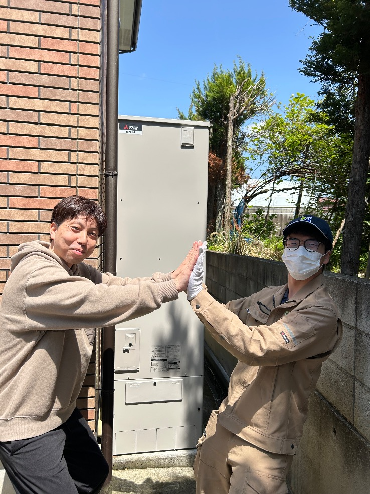 ダイキンエコキュートTUN46MFVから三菱エコキュートSRT-S466U｜エコキュート交換工事｜福島県郡山市安積町荒井字萬海