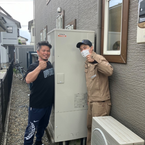 長府エコキュートET-3738GPXHから日立エコキュートBHP-F37XD｜エコキュート交換工事｜千葉県市原市椎津