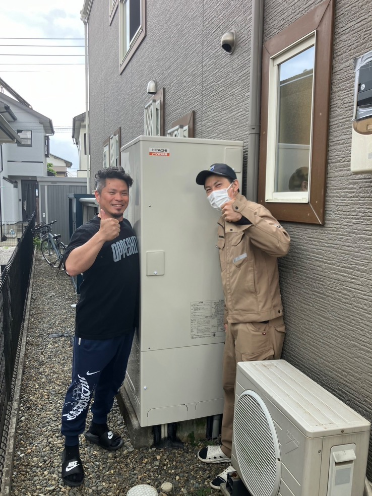 長府エコキュートET-3738GPXHから日立エコキュートBHP-F37XD｜エコキュート交換工事｜千葉県市原市椎津