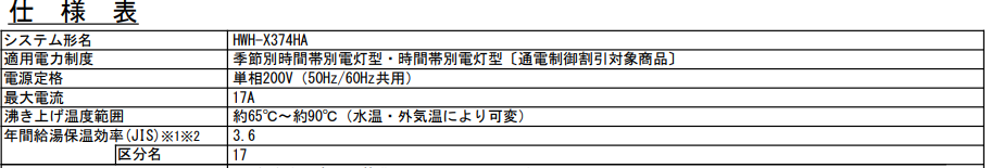 東芝HWH-X374HAからエコキュート交換、修理、取替えをご検討の方へ