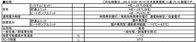 パナソニックエコキュートHE-J37LQESをご検討の方へ