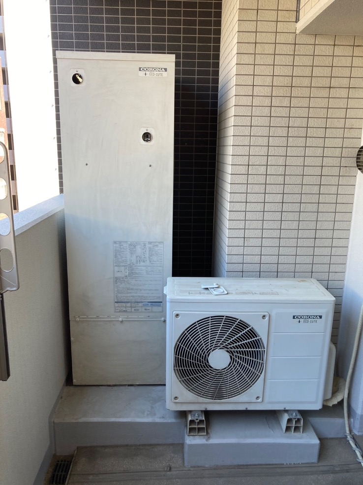 コロナエコキュートCTU-301DA7からコロナエコキュートCHP-S30AZ1-12｜エコキュート交換工事｜東京都練馬区豊玉北｜マンション｜グローベル ザ・スイート練馬プレミア