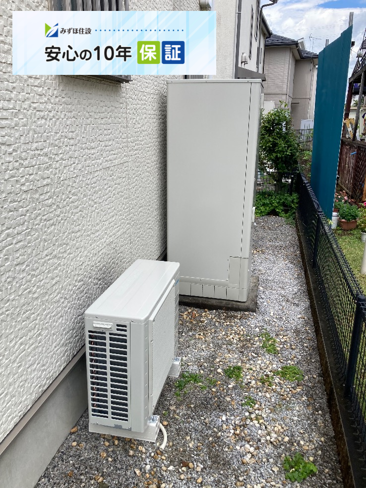 コロナエコキュートCTU-371NA7からダイキンエコキュートEQA37YFV｜エコキュート交換工事｜群馬県前橋市江田町