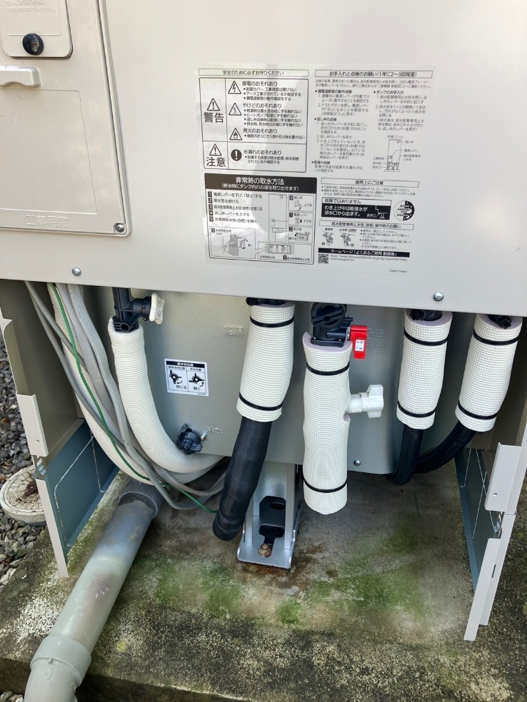 三菱エコキュートSRT-HPT37W4から三菱エコキュートSRT-S376｜エコキュート交換工事｜栃木県矢板市木幡