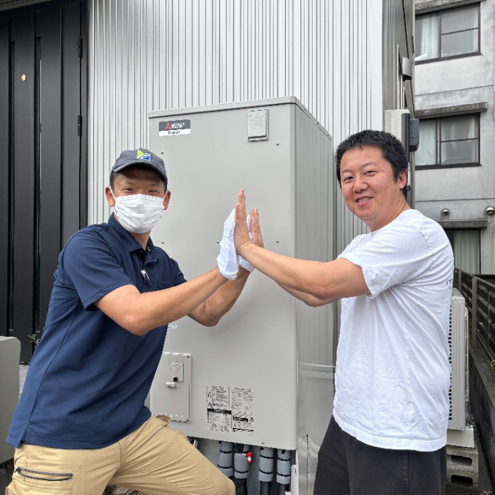 三菱エコキュートSRT-HPT37W8から三菱エコキュートSRT-S376｜エコキュート交換工事｜埼玉県さいたま市大宮区上小町