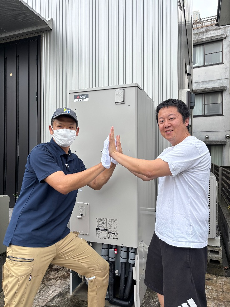 三菱エコキュートSRT-HPT37W8から三菱エコキュートSRT-S376｜エコキュート交換工事｜埼玉県さいたま市大宮区上小町