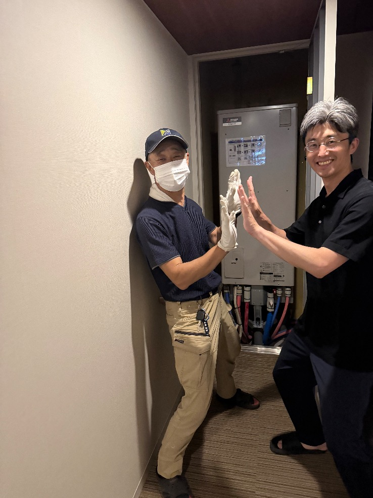 三菱エコキュートSRT-HPT30WD5から三菱エコキュートSRT-W306D-2｜エコキュート交換工事｜神奈川県川崎市中原区新丸子東｜マンション｜パークシティ武蔵小杉ザグランドウイングタワー