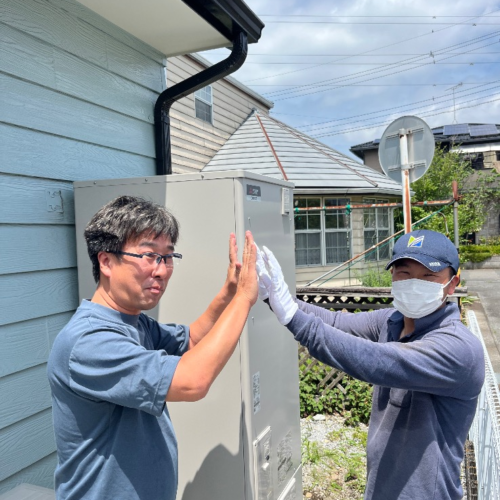 コロナエコキュートCTU-371D1A8から三菱エコキュートSRT-S376｜エコキュート交換工事｜栃木県那須塩原市一区町