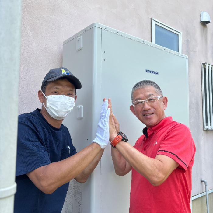コロナエコキュートCTU-H3024A2からコロナエコキュートCHP-E372AZ1｜エコキュート交換工事｜群馬県前橋市江田町｜山里建設